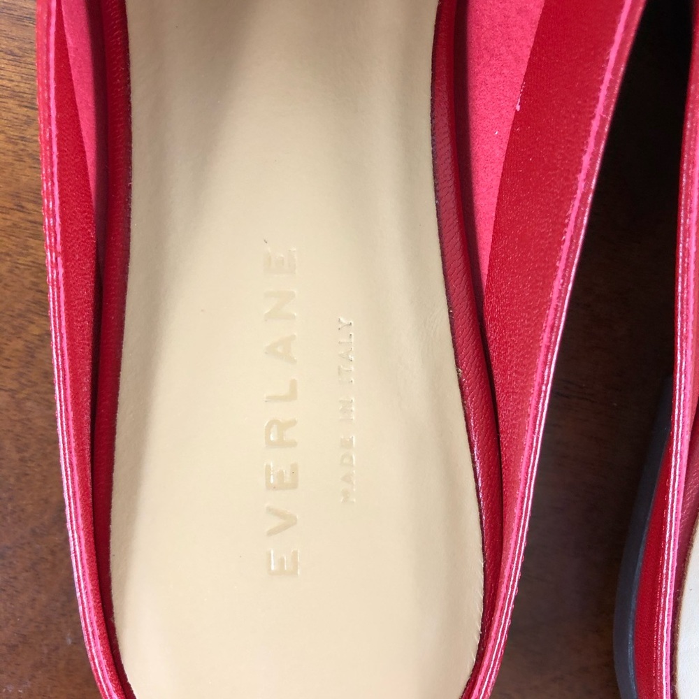 Everlane The Day Loafer Mule In Red Size 7.5 - Picture 9 of 13